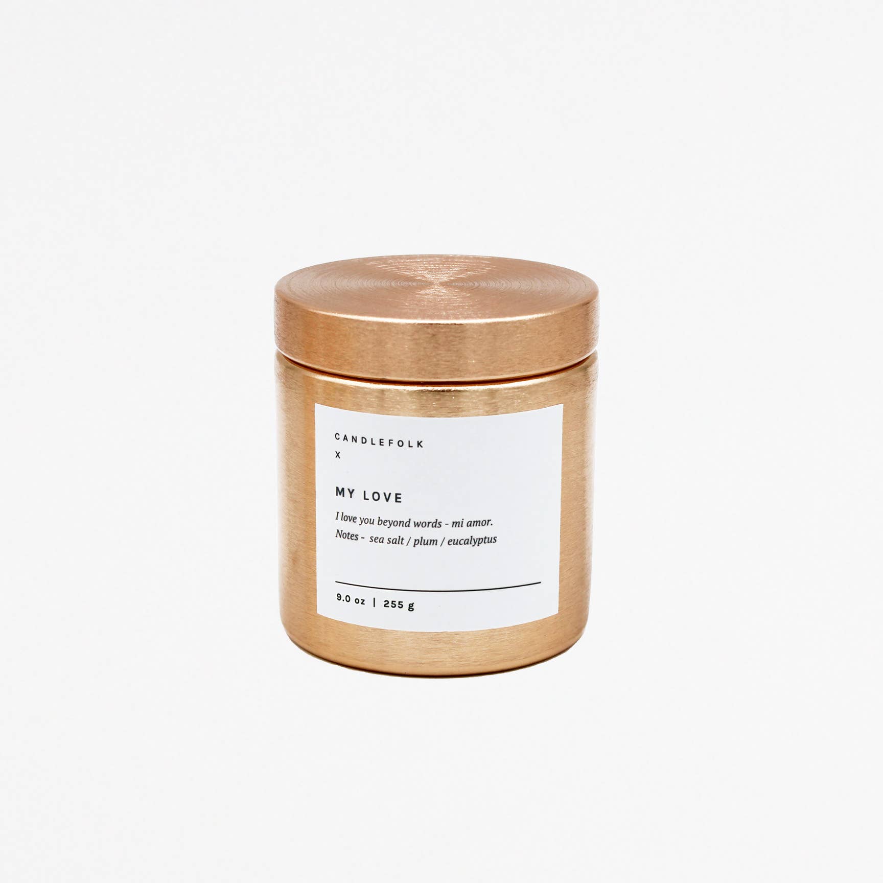 My Love Soy Candle – 9 oz Gold Tin