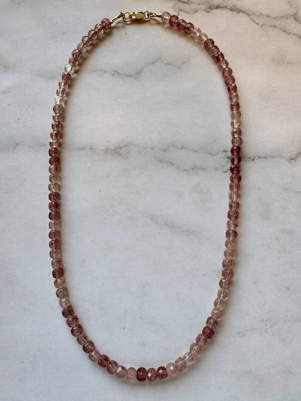 Lillian Faceted Natural Gemstone Necklace: Fluorite