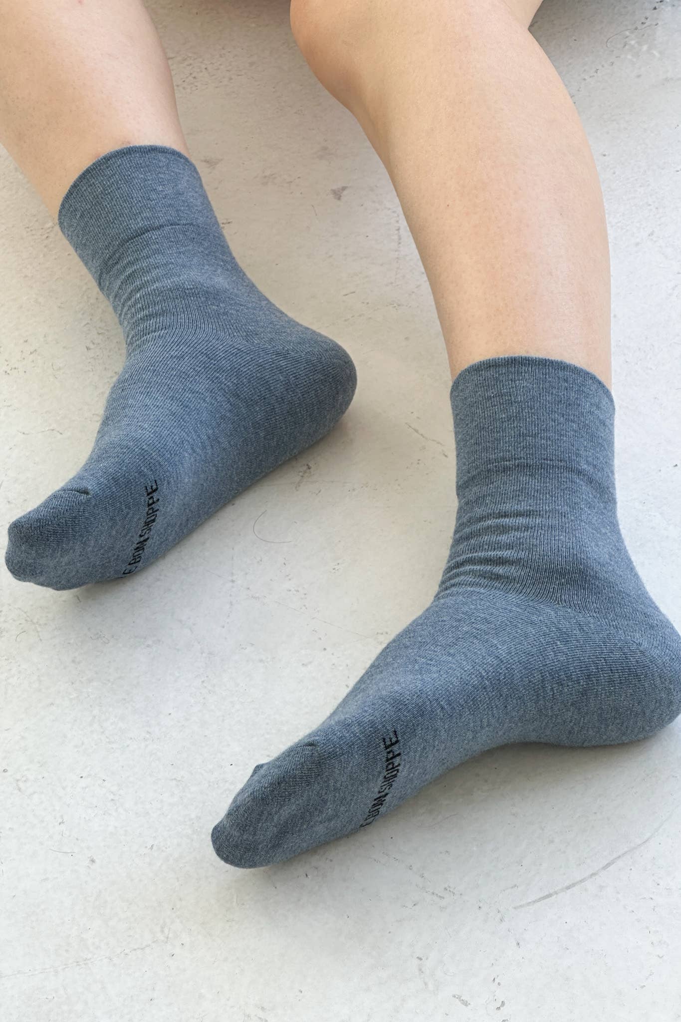 Sneaker Socks: Ht. Grey