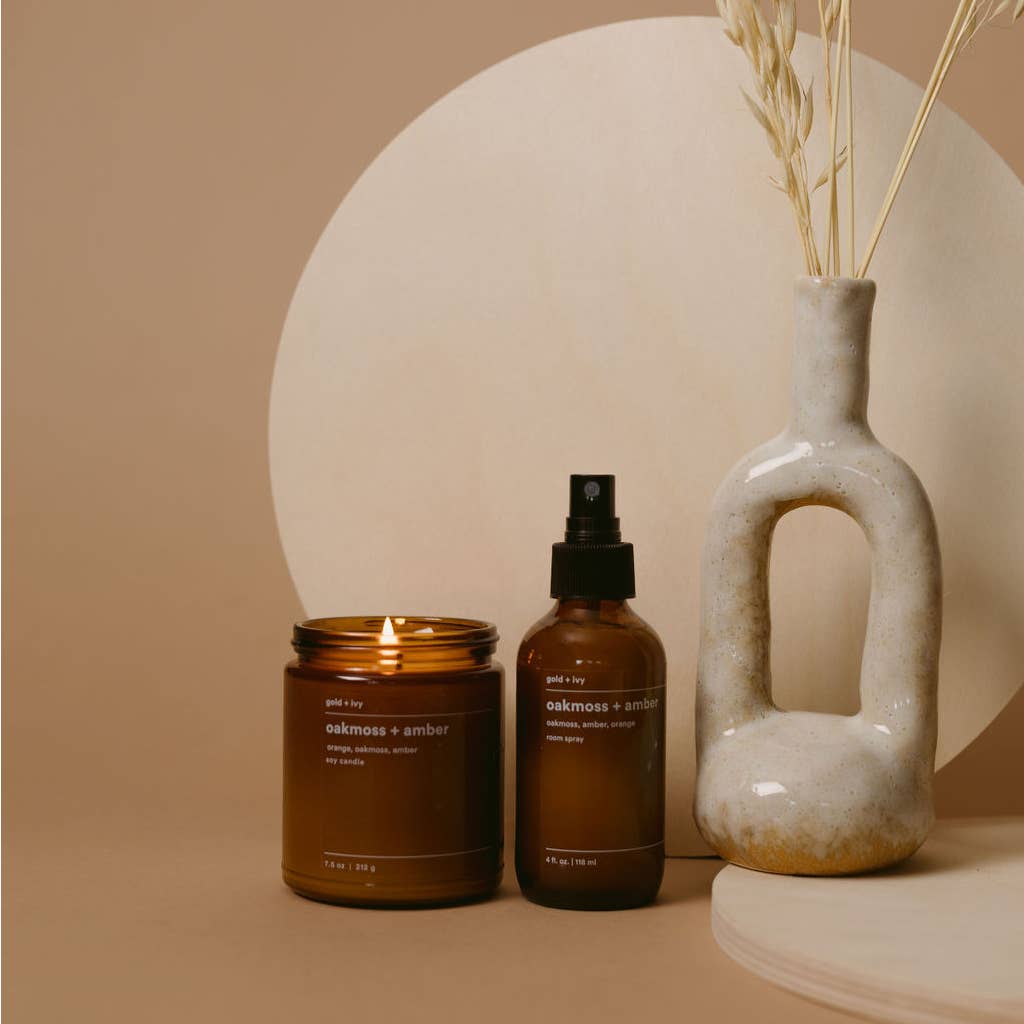 Oakmoss + Amber Soy Candle — 7.5 oz