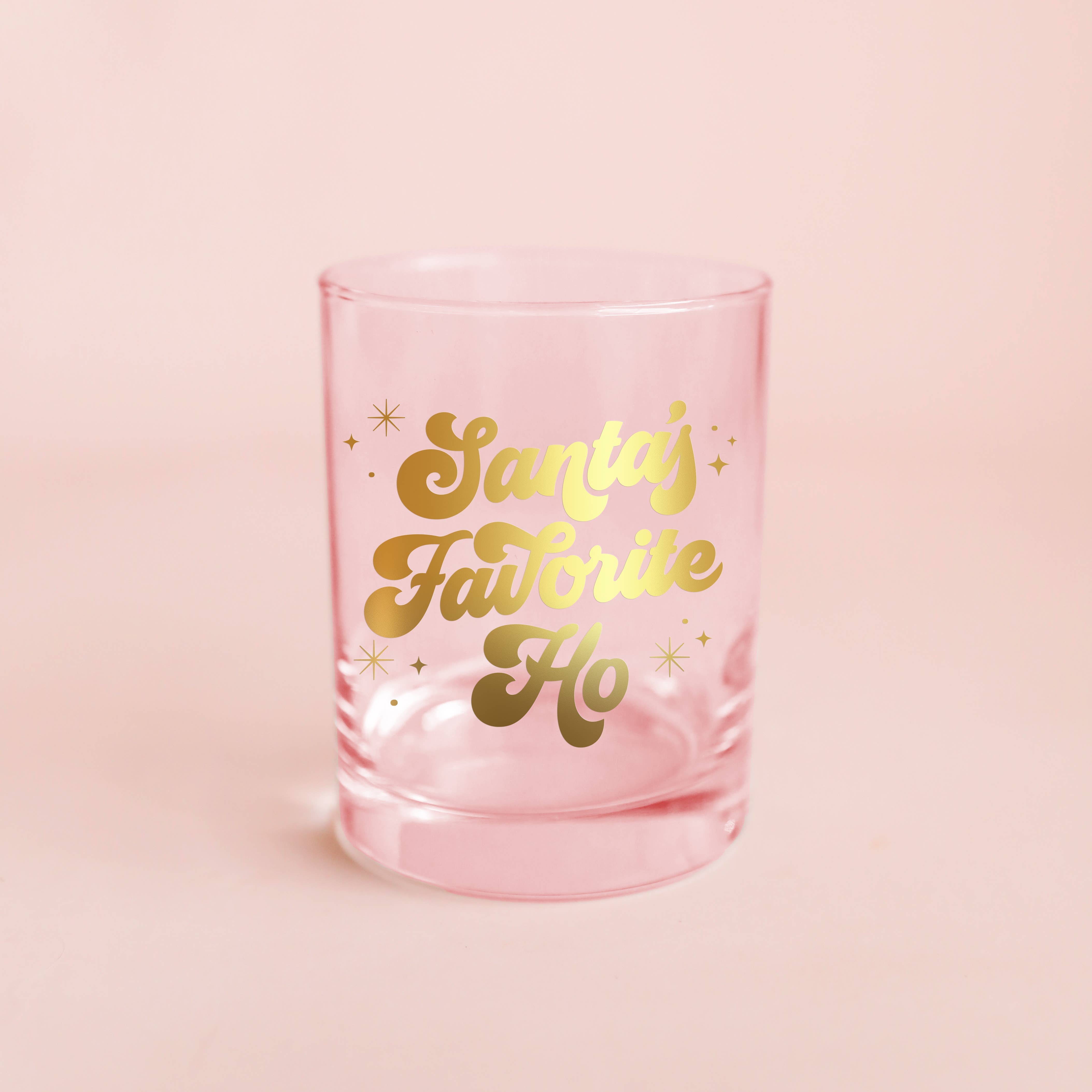 Santa's Favorite Hoe Holiday Tumbler | Gold
