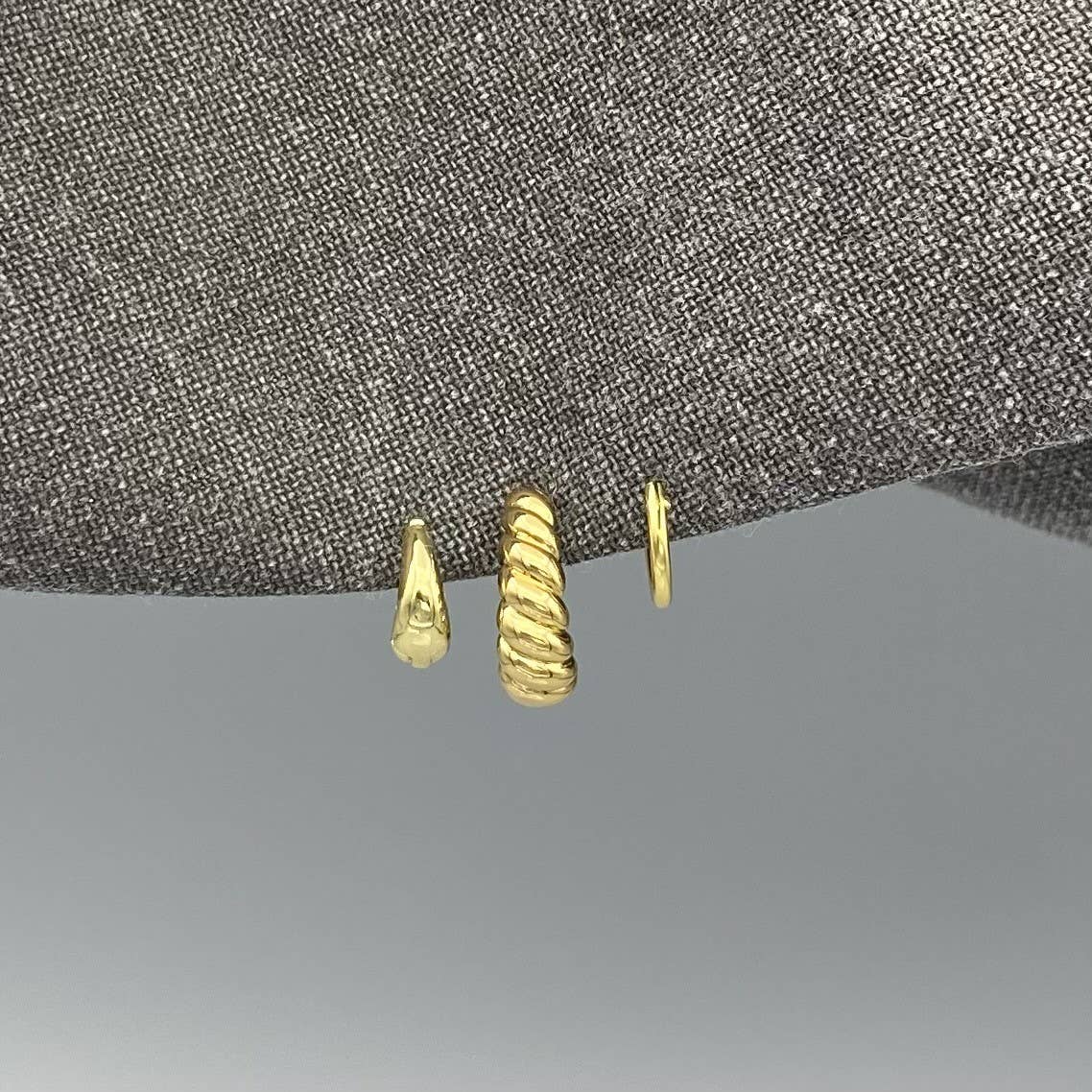 Mini Tapered Clicker Huggie Hoops – Sterling Silver