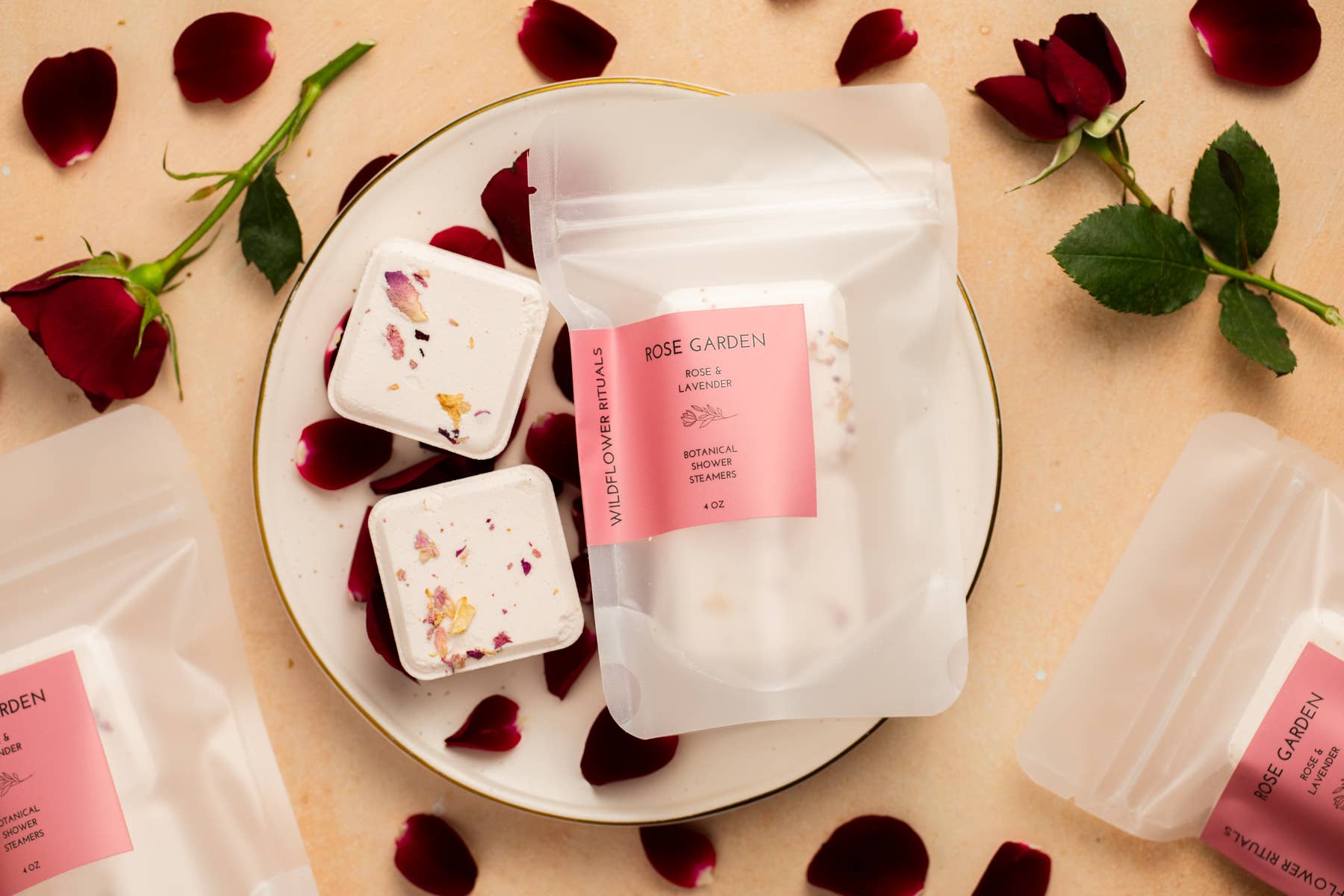 Rose Garden Botanical Shower Steamers – Rose & Lavender