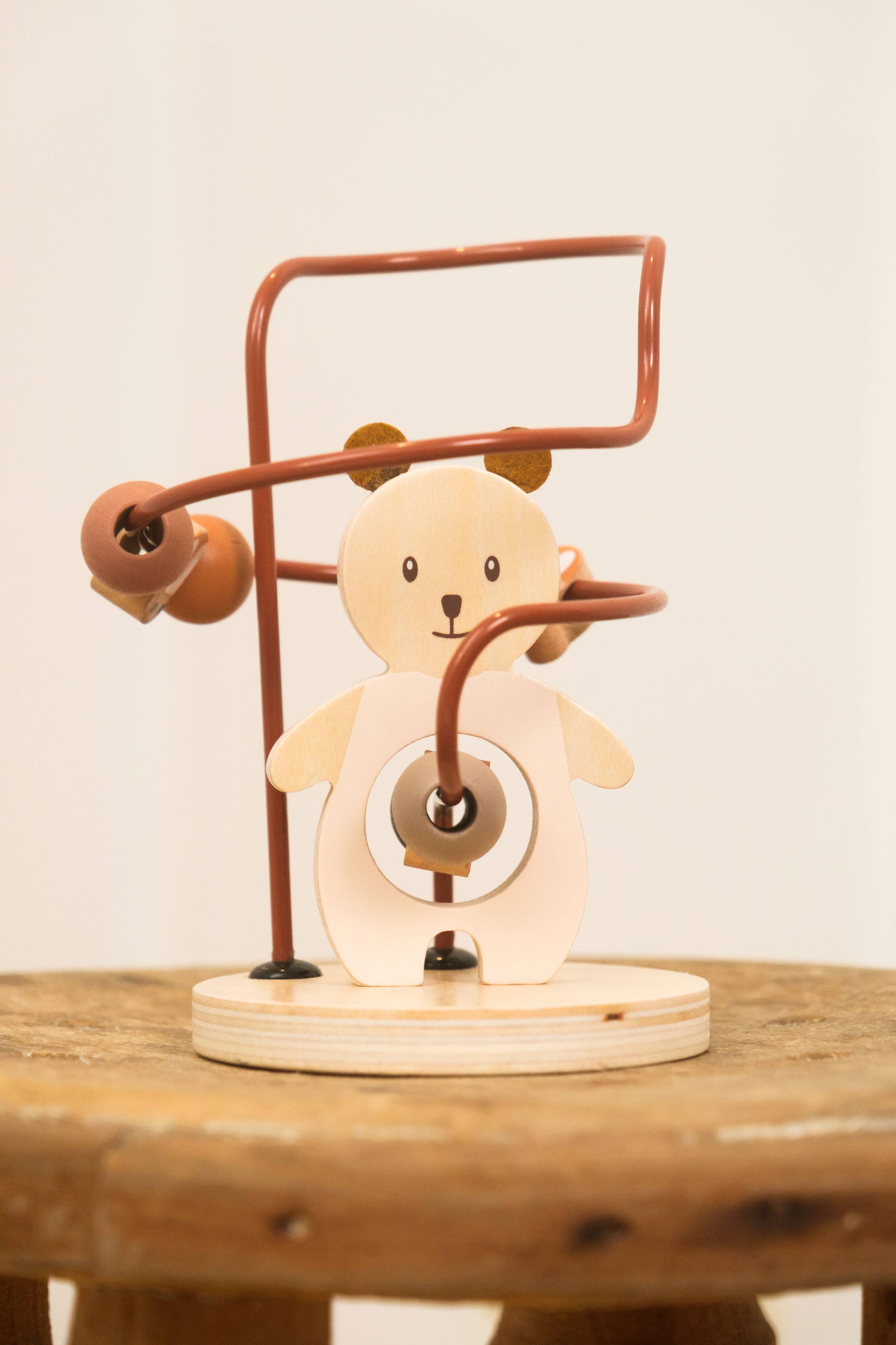 Wooden Marcel Bear Bead Maze