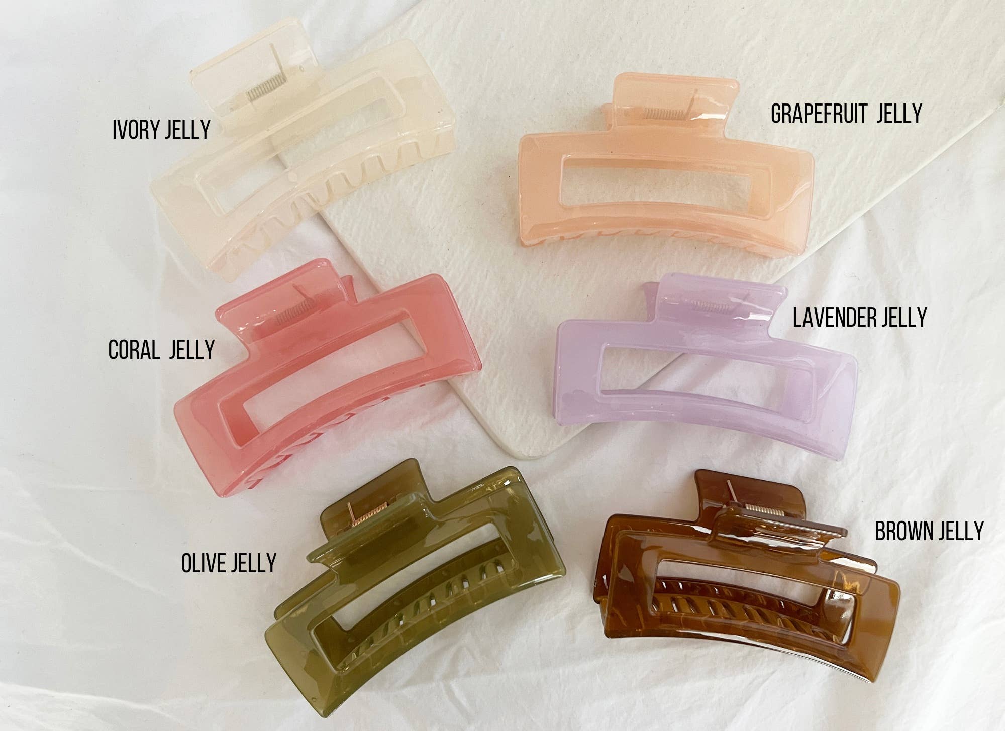 Olive Green Jumbo Jelly Hair Clip