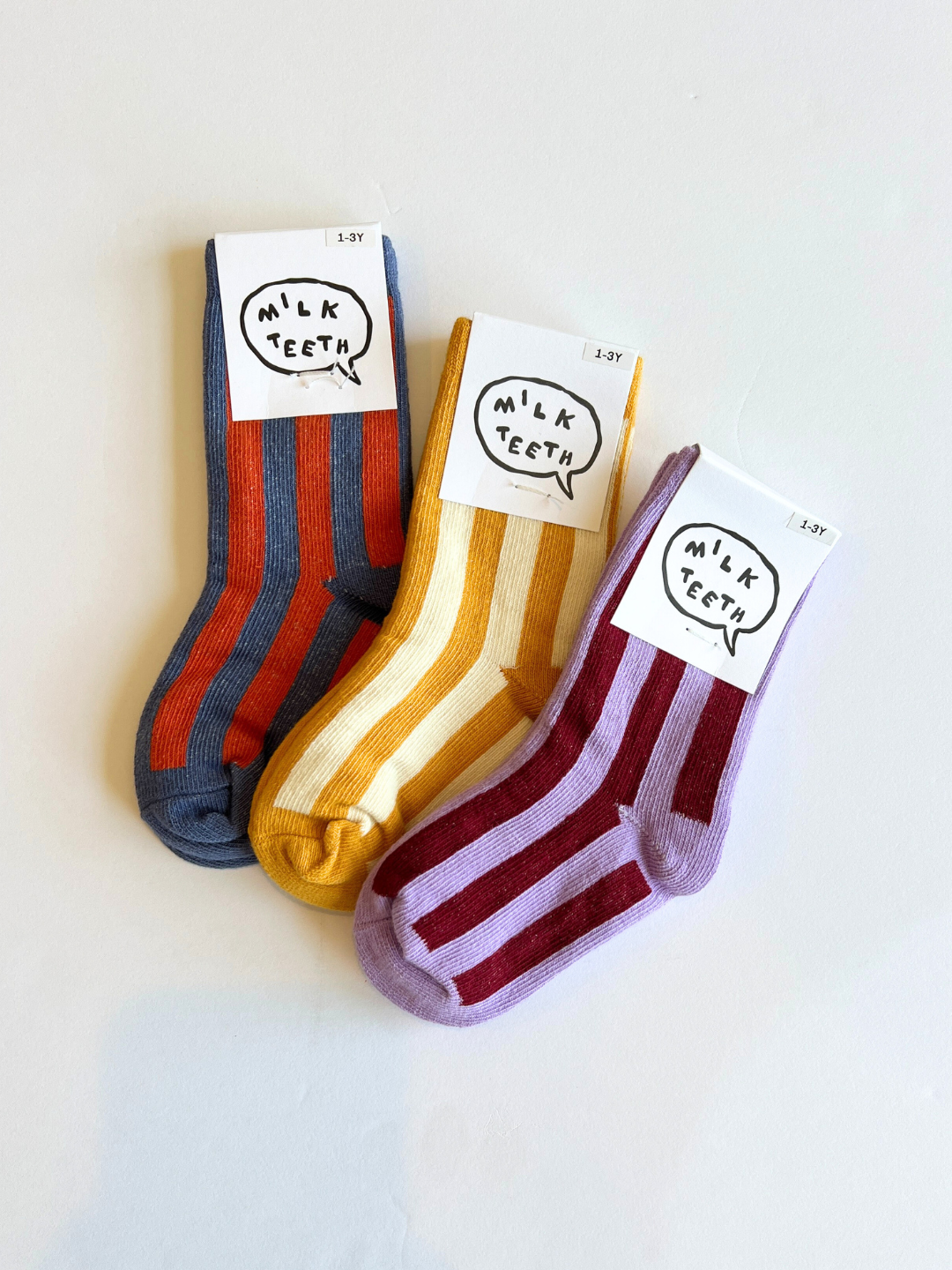 Stripe Sock in Slate — 6-12M